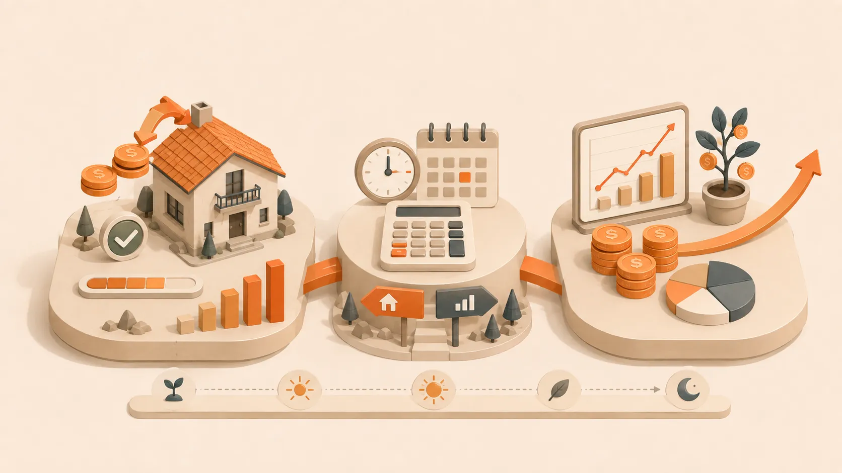 Rembourser son prêt immobilier ou investir ? La réponse évolue avec le temps article illustration: Comparer le taux du prêt au rendement attendu ne tient pas compte des liquidités, du risque d’investissement, des flux de retraite, des impôts ni du temps restant sur le prêt.